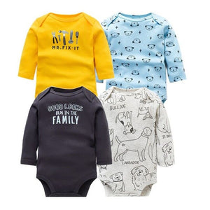 4 PCS/LOT Soft Cotton Baby Bodysuits