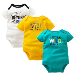 3PCS/LOT Soft Cotton Baby Bodysuit Fashion Baby