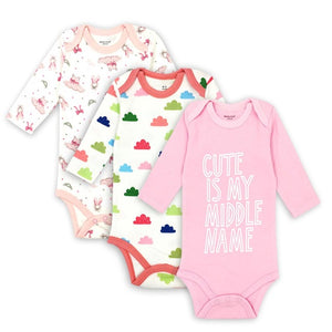 3 pcs/lot Baby Bodysuit Newborn Body